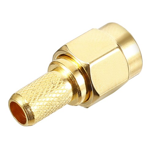 5 Pcs Gold-plated/Silver Tone RP-SMA Male Jack in Series RF Coaxial Connector - Zdjęcie 3 z 5