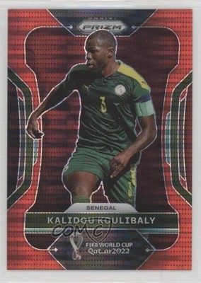 2022 Panini Prizm World Cup Qatar Breakaway Red 91/99 Kalidou Koulibaly 0sc3