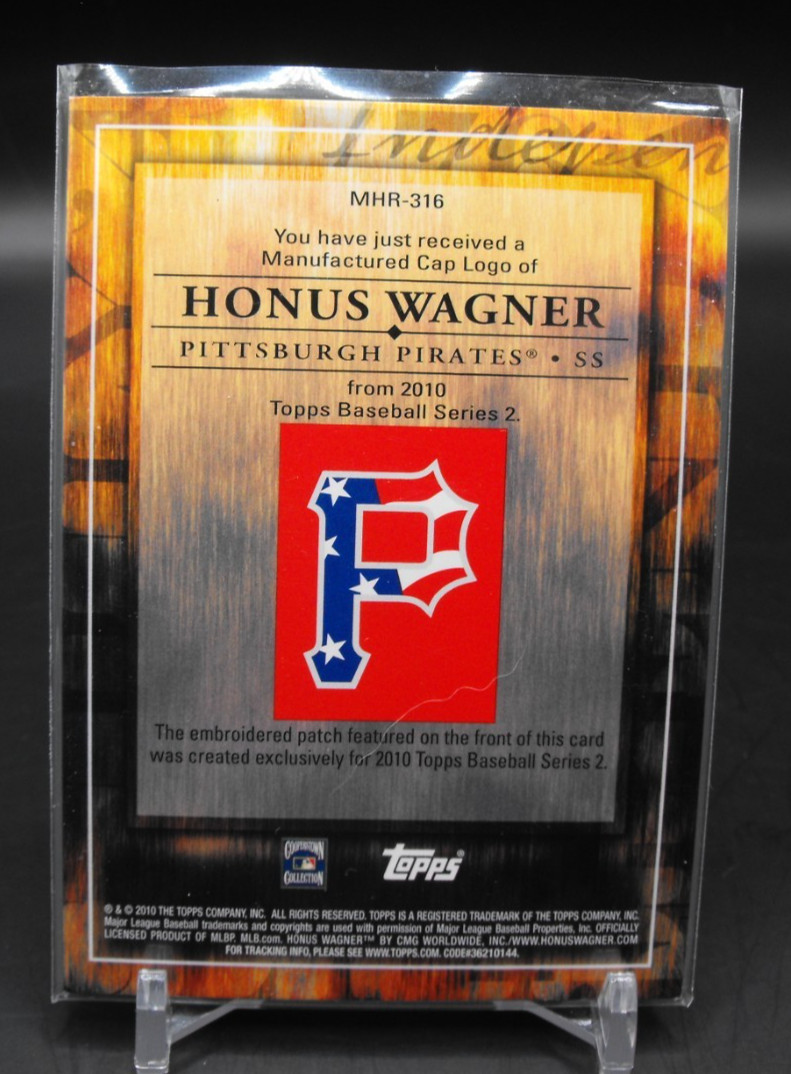 Honus Wagner 2010 Topps MHR-316 Manufactured Cap Logo #63/99  Pirates view 3