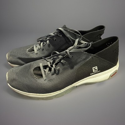 Mens- Salomon Tech Lite Contagrip Running Shoe- SZ 13 US- Gray/Blk Clean