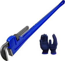 Cr-Mo Jaw Opening 9"/228mm Adjustable Heavy Duty Cast ... 60 Inch Pipe Wrench