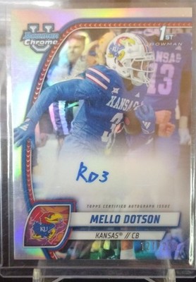 2024 Bowman University Chrome-Chrome Prospect Mello Dotson Refractor/299 (AU,RC)