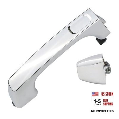 APPERFiT Exterior Door Handle w/End Cap 15794315 15932907 for Chrome 1 Pcs