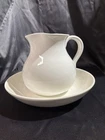 Beautiful Vintage Milk Glass Pitcher Glass With Carrying Plate