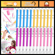 Colorful Slide Whistle Toy Set - 24 Pcs Plastic Metal Ring for Party Games
