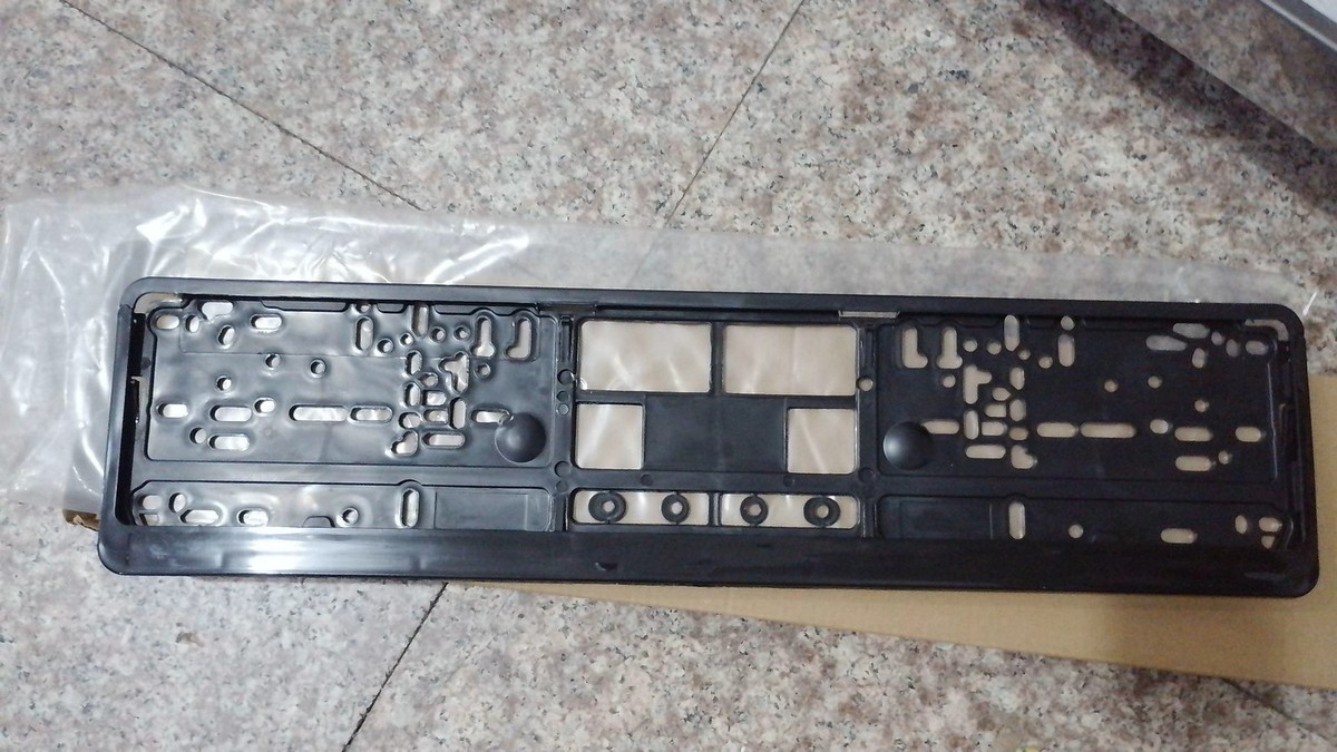 Supporto Portatarga Universale RED WOLF + Cornice Nera - Montaggio Anteriore Paraurti, Per Auto E Camion