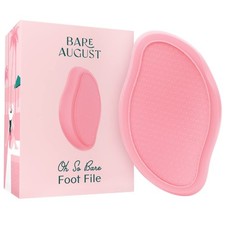 Bare August Glass Foot File Callus Remover- Heel 1 Count (Pack of 1), Pink