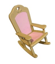 Fisher Price Loving Family Dollhouse Pink Rocking Chair Baby Mom Nursery Rare