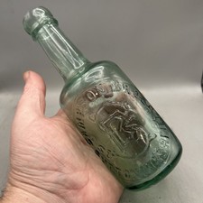 GENUINE VICTORIAN DUMP DUG GLASS BEER BOTTLE SAMPSON BROTHERS SUTTON IN ASHFIELD