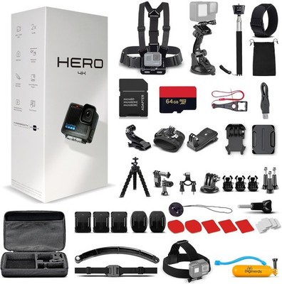 Go Pro HERO Compact - Waterproof Action Camera + 50 In 1 Accessory Bundle + More