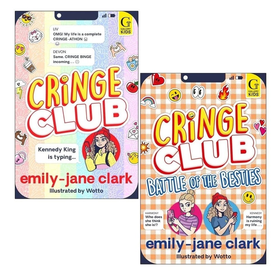 Cringe Club Series 2 Books Collection Set by Emily-Jane Clark Cringe Club,Bestie