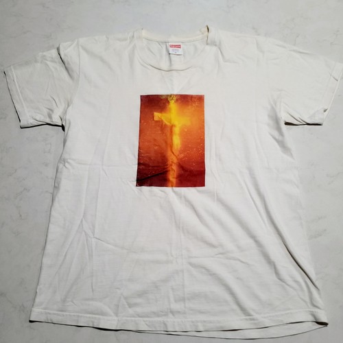 Supreme x Andres Serrano Piss Christ White Tee - FW17 2017 Collab EUC USA Made