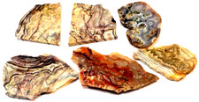 6 Beautiful Assorted Crazy Lace Agates Total 7.1 Ounces 1st Picture Wet #3657
