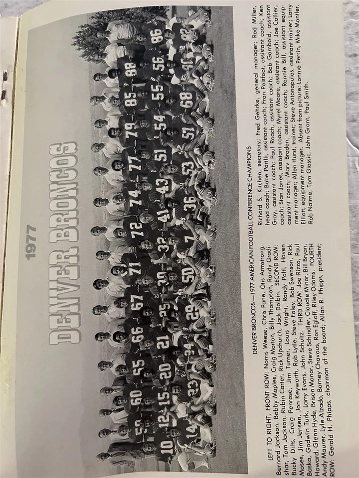 Registro de fútbol americano 1978 Chicago Bears Walter Payton Bills Joe DeLamielleure  Foto 4 de 4
