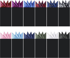 12 Pcs Pocket Squares for Men Prefolded Suit Pocket Squares on Card Masculine Po