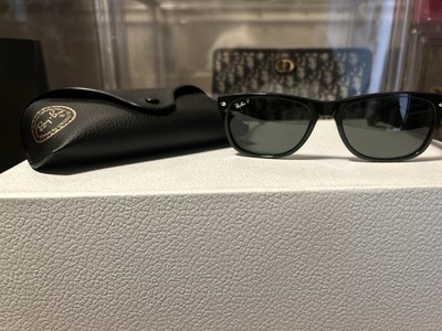 Ray-Ban Men's Polarized Sunglasses Black Plastic Frame Green Lenses