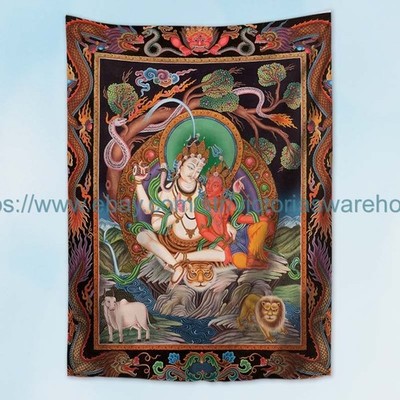 kids wall art Kailash Mansarovar Thangka tapestry cloth poster
