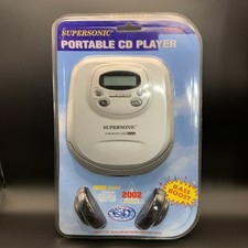 VTG Supersonic Portable Cd Player SC-2005 Headphones New Bass Boost 1 Bit DAC