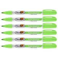 Thornton's Art Supply Oil-Based Paint Marker, Fine Point, Lime Green Ink 6 Count