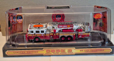 Code 3 FDNY Tower LADDER 31 Fire Truck Preserve The Honor Series NEW IN BOX wCOA
