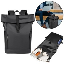 Roll Top Backpack Water-Resistant Large Rucksack Men Women for Travel Work