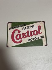 Castrol Motor Oil 8x12 Tin Sign Vintage Wakefield Garage Gas Station Wall Decor