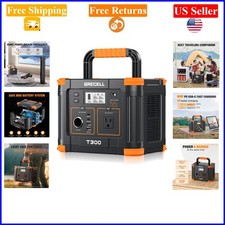 Portable Power Station 300W, 230.88Wh Solar Generator, USB-C, AC Outlet