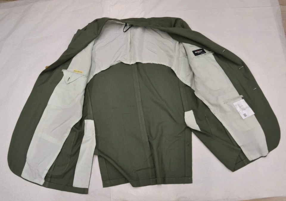 NWOT KITON MENS JACKET 3BTN GREEN CASHMERE SZ 50EU 40US - Image 4 of 4