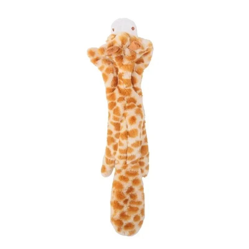 Funny Simulated Animal No Stuffing Dog Toy with Squeakers Durable Stuffingless