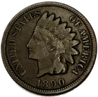 1890 Indian Head Cent Very Fine VF Coin - ST366