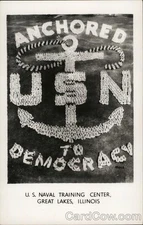 Great Lakes, Illinois IL U.S. Naval Training Center Original Vintage RPPC