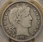 1892 Barber Half Dollar 50c PCGS Certified VF20