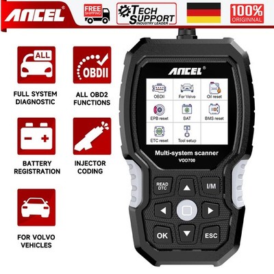 ANCEL VOD700 für VOLVO Vollsystem-OBD2-Scanner Fahrzeugdiagnosegerät TPMS/SRS