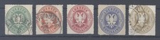 L&uuml;beck Michel Nummer 8-12 Freimarken 1863-65 */gestempelt (12367)