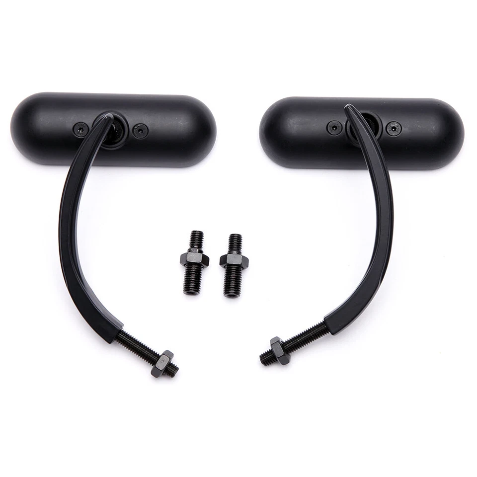 Espejos retrovisores de motocicleta negro mate para Harley Road King Street Glide Softail Dyna Foto 3 de 4