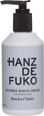 Hanz de Fuko Invisible Shave Cream for Sensitive Skin Minty Rum & Vanilla 237ml