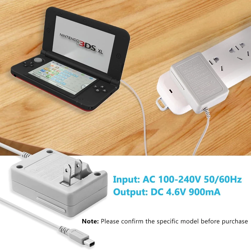 Cable cargador de pared para el hogar adaptador de CA para sistema Nintendo DSi/2DS/3DS/DSi XL  Foto 3 de 4