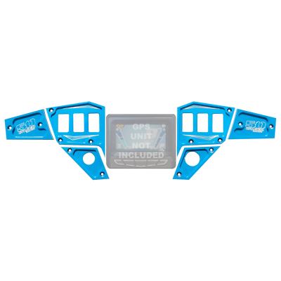 RZR Billet Dash Switch Panel for OEM GPS Dash   Voodoo Blue   Polaris XP 1000