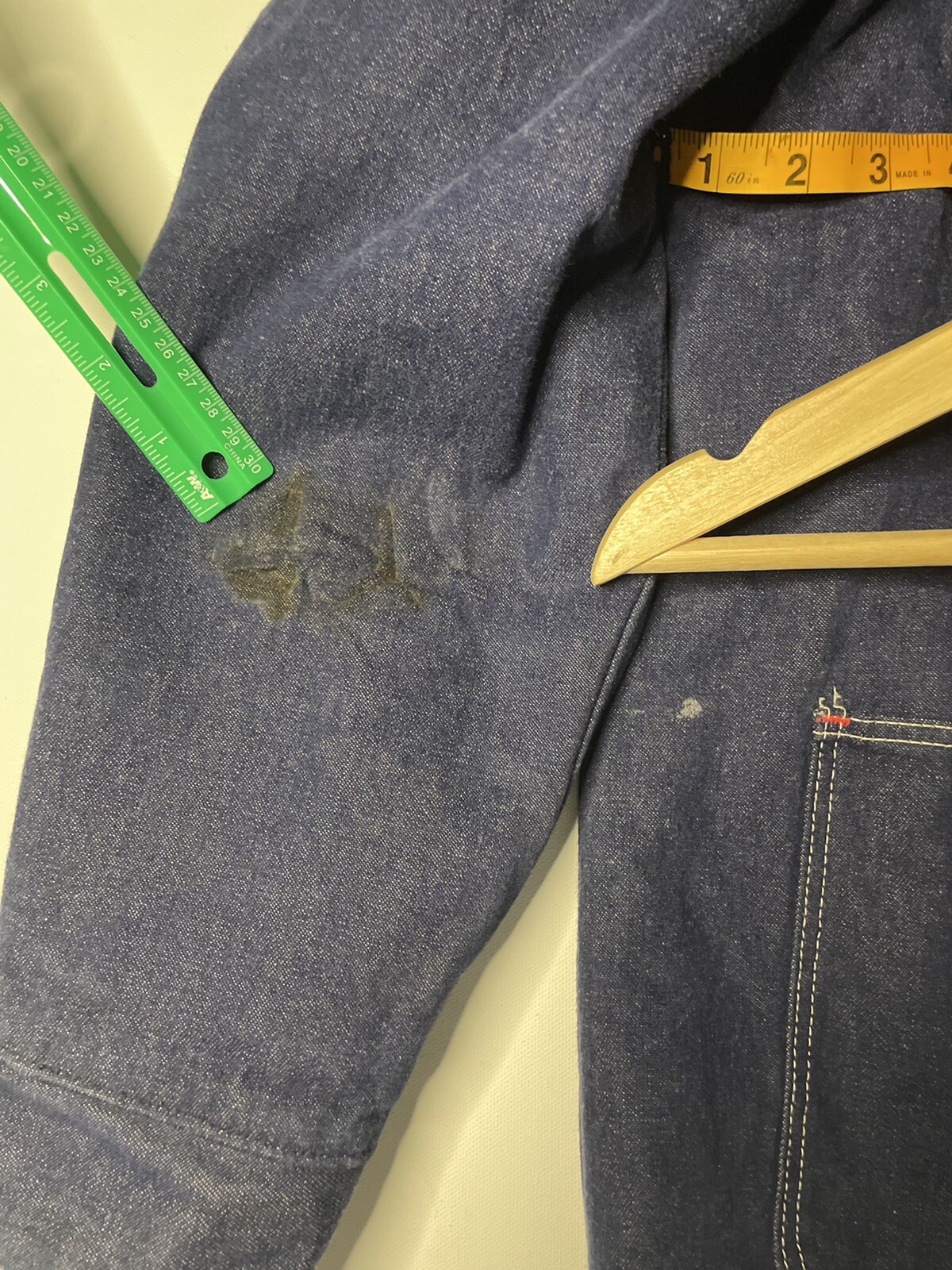 vintage Wrangler blanket lined denim chore jacket coat sanforized Blue Bell image 7