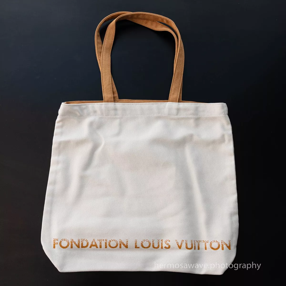 Louis Vuitton Foundation Canvas Cotton 100 Tote Bag Off-White/Brown NEW!