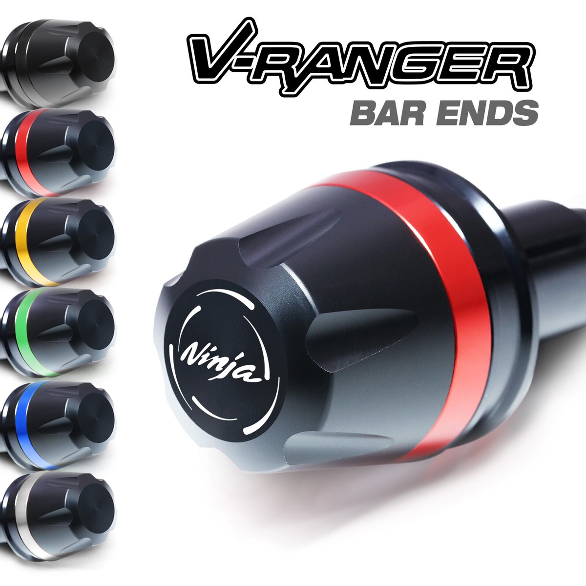 For Kawasaki ZX-6R Ninja 636 19-20 Red Handlebar Bar End Plugs V