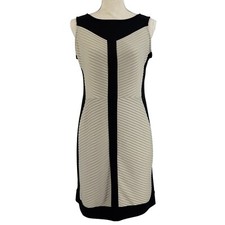 Dressbarn Collection Dress Womens Sleeveless Pullover Two Tone Party Career M 8