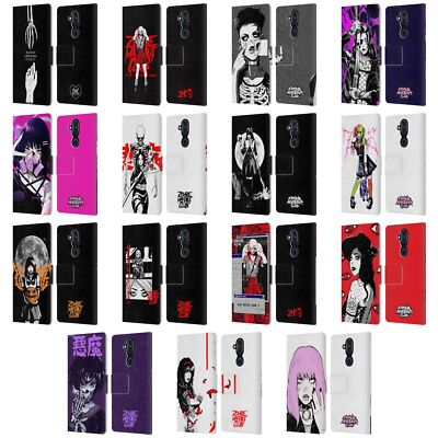 OFFICIAL ZOMBIE MAKEOUT CLUB GRAPHICS LEATHER BOOK CASE FOR NOKIA PHONES