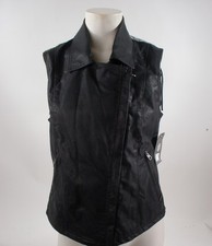 Nwt Womens Element Endless Jacket Vest $90 M Black Leather