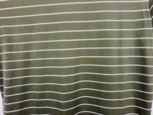 Nike Performance Men's Polo Shirt Size L S/S Button Green/White Striped/Textured - Picture 8 of 9