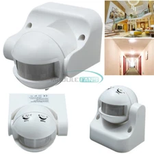 White/Black/Grey DC12V/AC110V-220V 12M 180° PIR Motion Sensor Detector Switch.