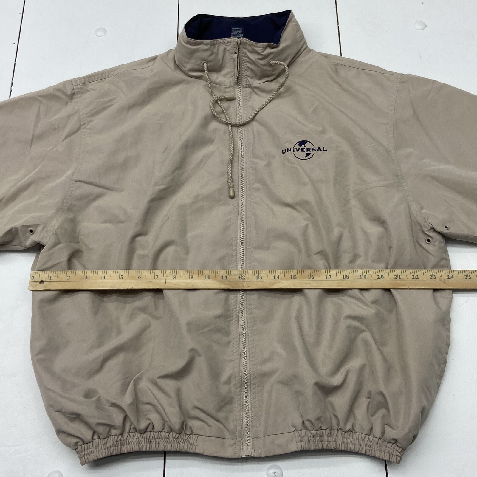 Universal Studios Beige Zip Up Basic Vented Jacke… - image 5