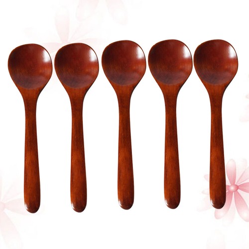 5 Pcs Small Spoons Nanmu Rice Child Honey Stirrer Wood Teaspoons for Mixing - Picture 11 of 12