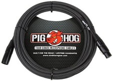 PHM10BKW XLR Mic Cable 10FT Black White Woven High Performance Audio Cable