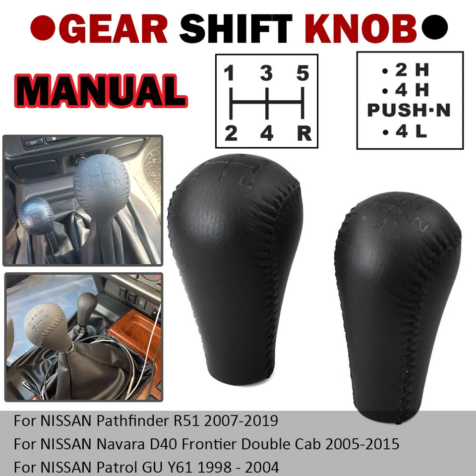 Caja de transferencia negra y perilla de cambio de marchas para Nissan Pathfinder 2007-2019 Foto 3 de 4